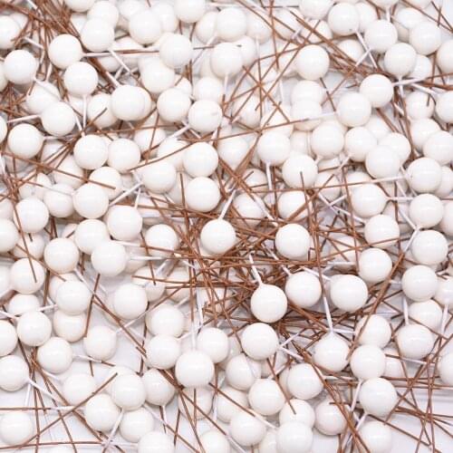 50Pcs/lot 10mm Artificial Flower Fruit Stamens Cherry Wedding Plastic Pearl Berries for Birthday DIY Gift Box Decorated Wreaths