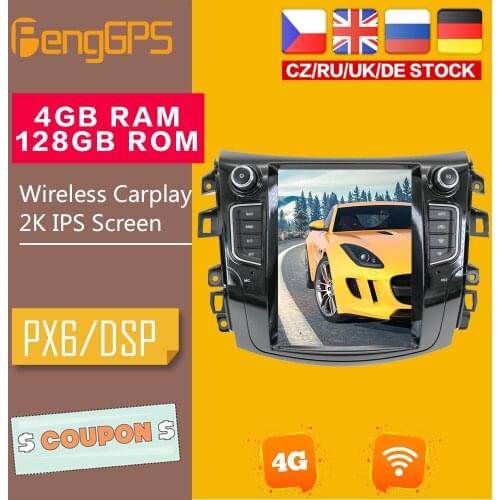 4G+128G Car Stereo for Nissan NP300 Navara 2014-2019 Android DVD Player 2008-2015 Radio Tesla Style Multimedia Carplay Audio PX6
