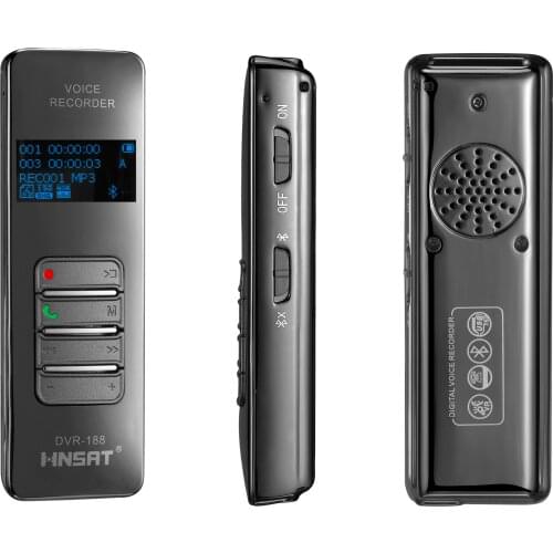 Bluetooths 4GB Dictaphone Audio Voice Recorder With External Microphone Password Lock Function