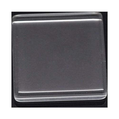 10Pcs Square Glass Beads Decoration Crafts Flatback Cabochon Scrapbooking Fit Phone Embellishments Diy Accessories