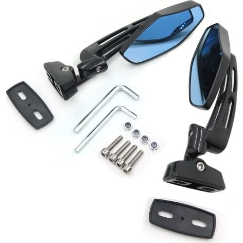 Afetermarket free shipping motorcycle parts Black 6mm CNC Aluminum Rearview Side Mirrors for Yamaha XVS1100 V-Star Custom