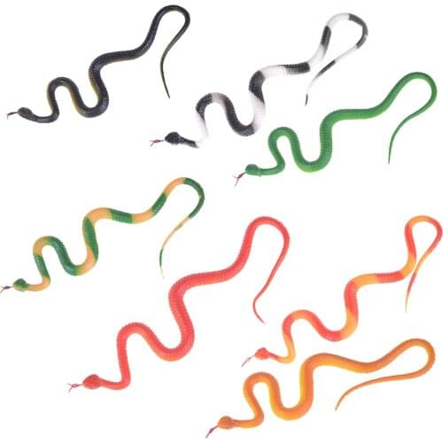 Fake Artificial Rubber Faux Snake Simulation Rubber Snake Model Toy Snake Fake Animal Gift Halloween Costume Party Supplies