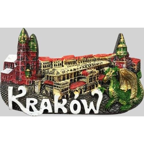 Lychee Poland Fridge Magnet Church Refrigerator Magnetic Sticker Travel Souvenirs Home Decoration