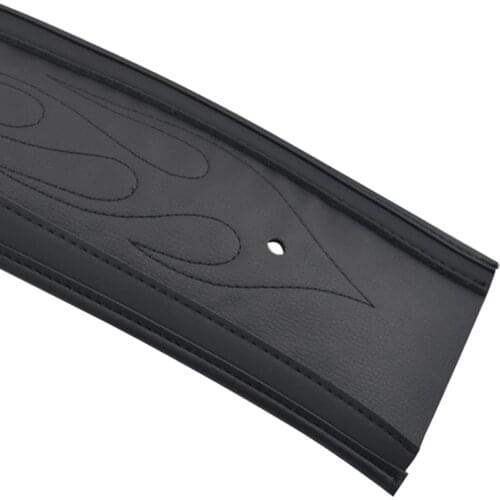 Motorcycle Premium Leather Rear Bib Pad Cover Mat Flame Stitch Accessories for Harley Low Rider 2006-2017, Seat Competition