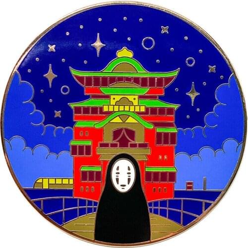 Cosmile Studio Spirited Away No-Face Man Kaonashi Spirit Figure Enamel Pin Brooch Limited Gift fashion creative new hot badge