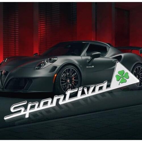 For Alfa Romeo Mito Giulietta 166 GT Giulia 147 155 156 159 3D for Sportiva Logo Metal Car Emblem Auto Styling Side Body Sticker