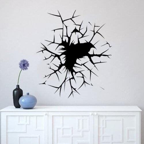 Crack Wall Art Wall Aesthetics Sticker for Home Living Room Hotel Decoration Removable A002389