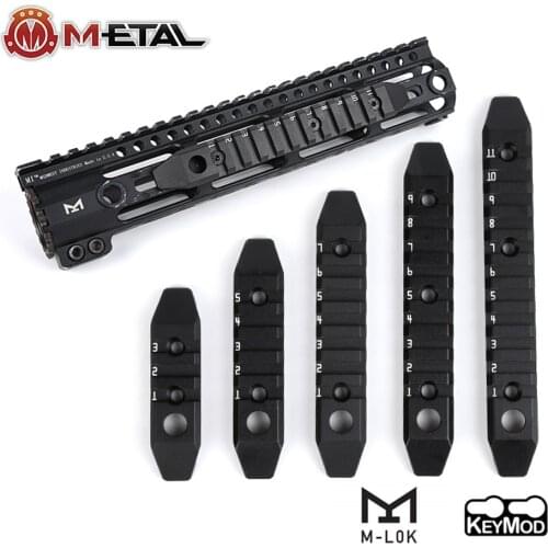 WADSN 3/5/7/9/11 Slot Airsoft MLOK KEYMOD Picatinny Rail Aluminum Hunting Tactical Gun Handguard Rail Mount with QD Buckle