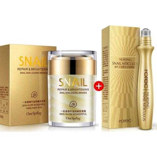 Face Cream Snail Cream Whitening Cream Aloe Vera Gel Eye Serum eye bags Anti Wrinkle Korean Face Care Cosmetics