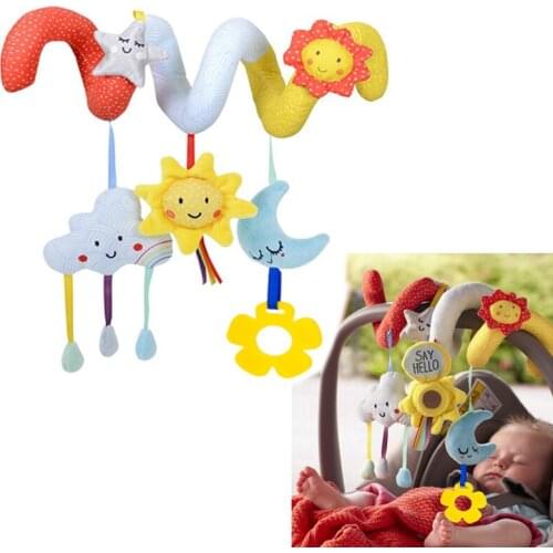 Infant Star Moon Clouds Rattle Toys Activity Stroller Hanging Bed/Car Newborn Educational Dolls for 0-12 Months Baby