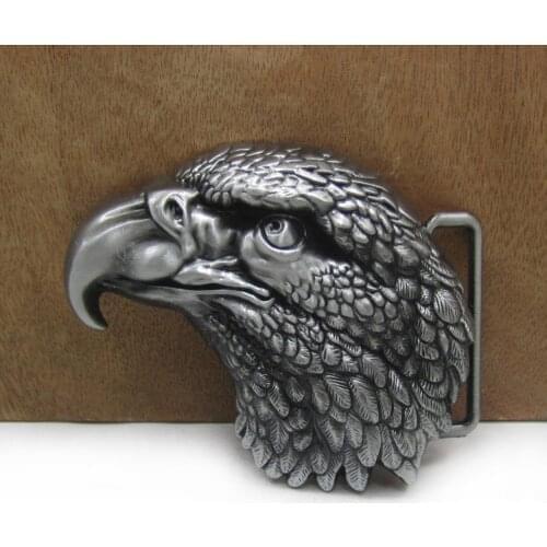 BuckleClub retro zinc alloy eagle belt buckle western jeans gift belt buckle FP-03327 PEWTER FINISH drop shipping