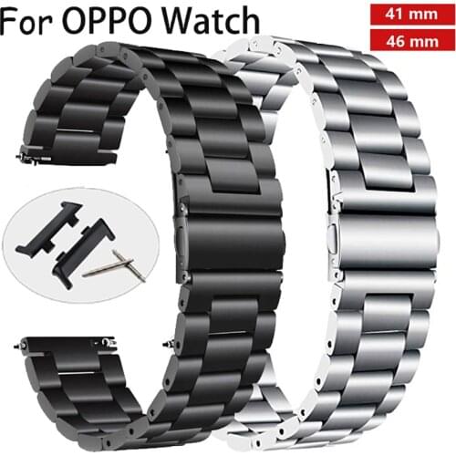 Watch Band Strap for Oppo watch 41/46mm Stainless Steel band oppo Replacement smart watch Bracelet Strap Classic quick release