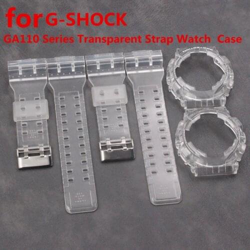 Watch accessories transparent resin strap case for Casio GA110 series GA-110 100 120 GD120 GA-100C mens and womens watch belt