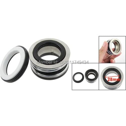 Rubber Bellows 28mm Inner Dia. Single Spring Mechanical Shaft Seal 2pcs
