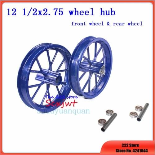 Blue 12.5 inch Front or Rear rim wheel hub use 12 1/2 x 2.75 tire for Dirt Bike MX350 MX400 43CC 47CC 49CC Mini Moto E-Scooter