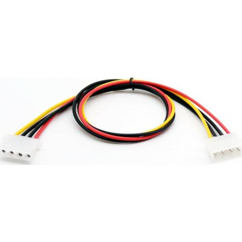 1pc 50cm/1.5ft IDE 4 PIN Molex Power Male to IDE 4 PIN Molex Female Jack Extension Adapter Connector Cable