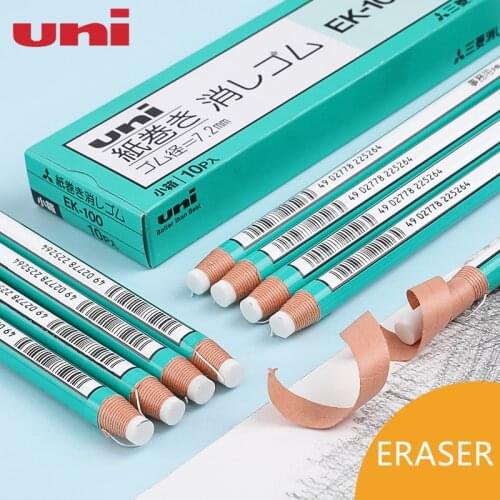 1pc Uni Ek -100 Pencil Type Super Eraser Roll Paper Rubber Painting Sketch Detail Rubbing Art Supplies Creative Eraser