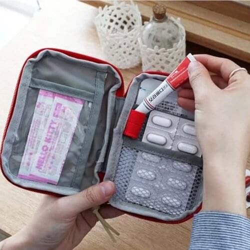 10Pcs Mini Small Outdoor First Aid Kit Bag Travel Medicine Package Emergency Medical Zipper Box For Outgoing Drug Storage Bags