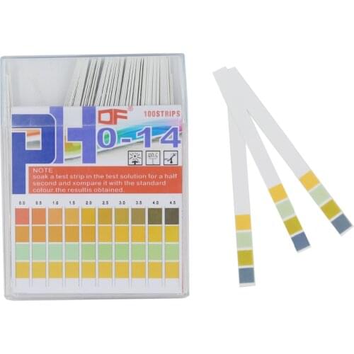 100 Strips Boxed Acid Indicator Strips Paper PH Test Strips Range 0-14 Indicator Paper Tester 20% off