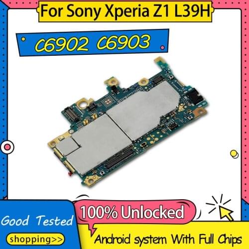 Good Quality 100% working Motherboard for Sony Xperia Z1 L39H C6902 C6903 main board logic board circuit board Android system