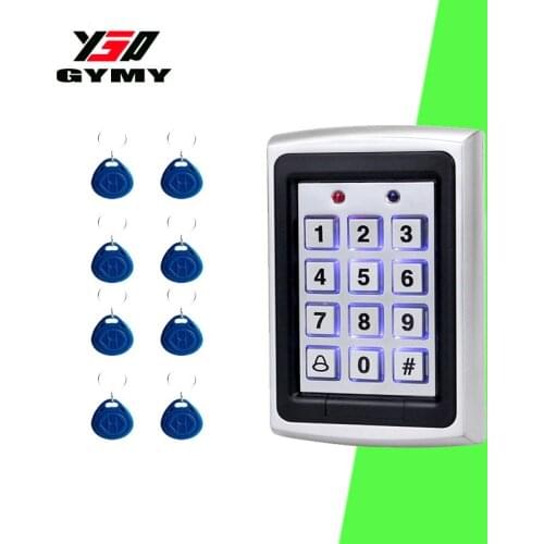 12v Hot Sale Waterproof Metal Rfid Access Control Keypad With 1000 Users+ 10 Key Fobs For RFID Door Access Control System