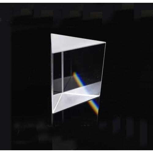 14*14*14*87mm Triple Prism Optical Glass Triple Triangular Prism Physics Refractor Teaching Light Spectrum Measurement Tools