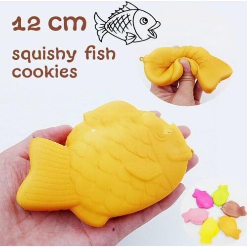 30pcs New Arrival Cute Squishy Fish Soft Slow Rising Charms Fish Miniature Toy For Kids