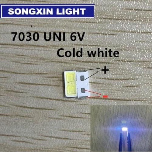 50PCS Maintenance of UNI LED LCD TV backlight lamp with light emitting diode 6V tube 7030 SMD beads UNI