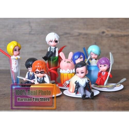 8pcs/lot 4-8cm PVC Q version Tokyo Ghoul action figure set Japanese anime figure best kids toys for girl