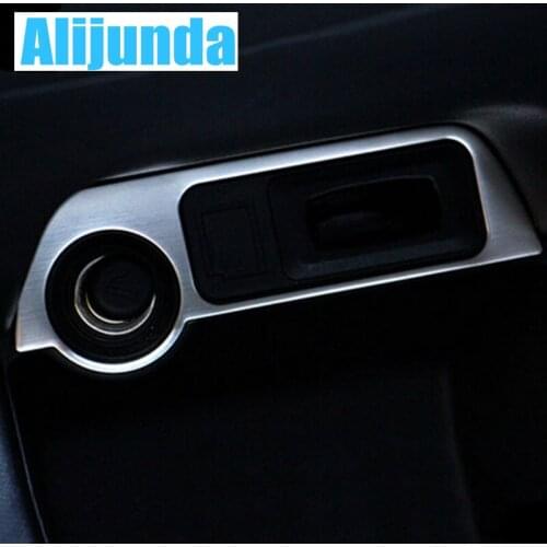 Alijunda For Mitsubishi outlander 2013 2014 Cigarette Lighter panel sticker stainless steel panel decoration