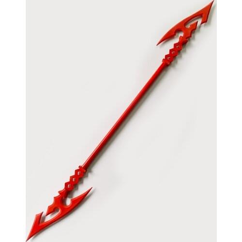 Anime Touhou Project Remilia Scarlet Red Spear PVC Weapons Cosplay Replica Prop for Halloween Fancy Stage Performance Props