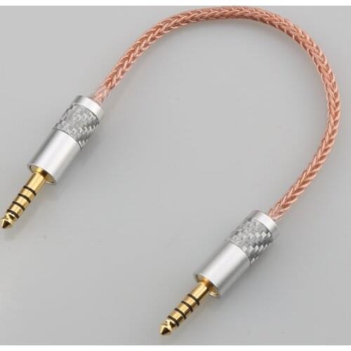 Audiocrast DIY HIFI Single Crystal Copper 4.4mm Balanced Male to 4.4mm Balanced Male Audio Adapter Cable 4.4 Male to Male Adapte