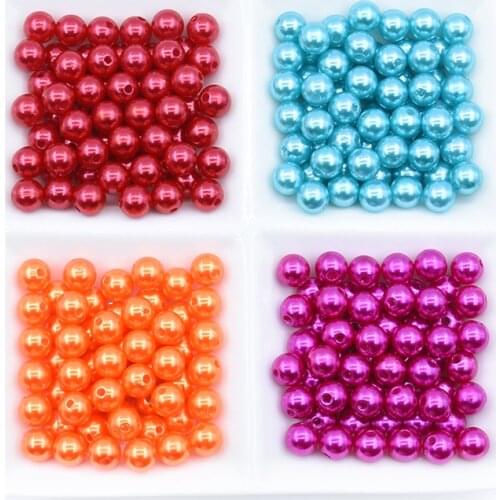 10mm 40pcs Imitation Pearls Acrylic Round Bead Spacer Loose Beads DIY Jewelry Making Necklace Bracelet Earrings Accessories