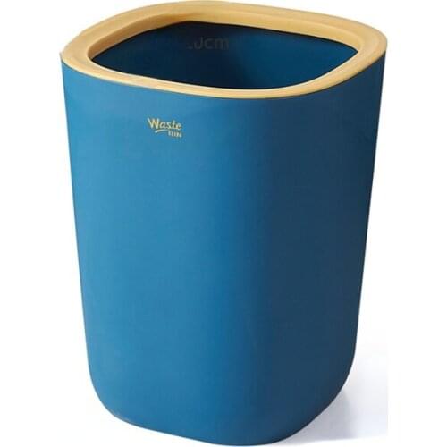 Household garbage can living room kitchen with cover large capacity press type garbage can toilet crevice can