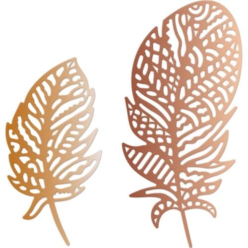 CH 2020 New Arrival Two Leaves Stencil Metal Cutting Dies For Scrapbooking Practice Hands-on DIY Album Card Craft Decoration