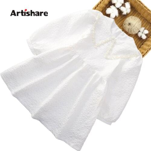 Dress Girl Solid Color Girls Party Dress Kids Spring Autumn Kid Dress Teenage Girls Clothing 6 8 10 12 14