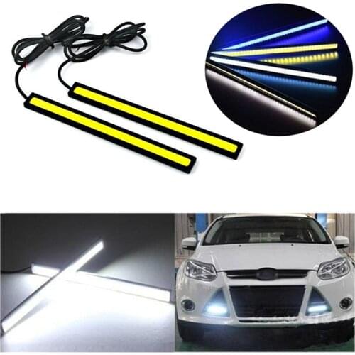 2 PCS Car COB Fog Lamp LED Lamp Waterproof Daytime Running Light Ultra Thin Light Strip Car Styling Parking Fog Bar 12 V DC