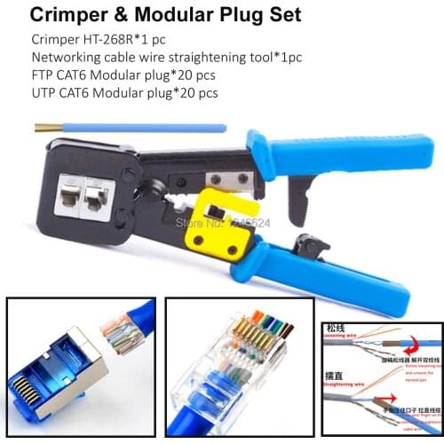 EZ RJ45 Tool Crimper Hand Network Stripping Tool Plier for EZ RJ45 RJ11 Cat6 Cat5 8p8c Multi Cable Crimping Stripper