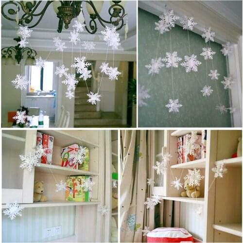 Snowflake Garlands Bunting Banner Wedding Decorations Hanging Boy Girl Banner Baby Shower Kids Favors Christmas decoration 5z