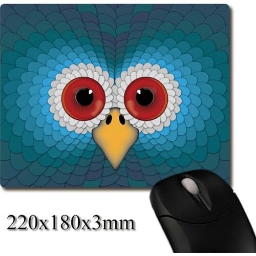 Creative thinking spiral stacked bird printed Heavy weaving anti-slip rubber pad office mouse pad Coaster Party favor gifts
