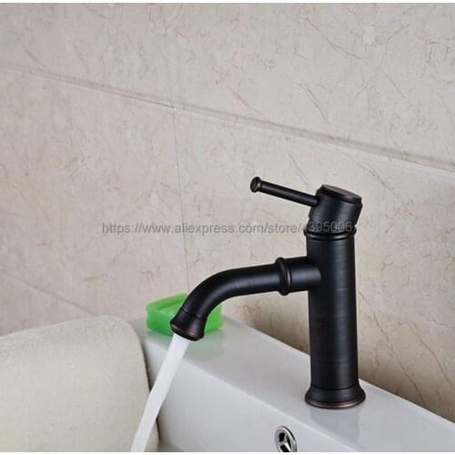 Oil Rubbed Bronze Single Handle Bathroom Vanity Sink Faucet Basin Faucet Deck Mount Mixer Tap Bnf286