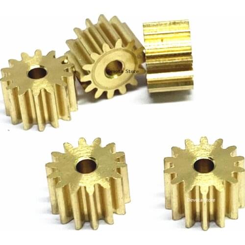 0.5M 14T 2/3MM 1.98/2.98MM Copper Gear 5mm Thick Small Gear DIY Model