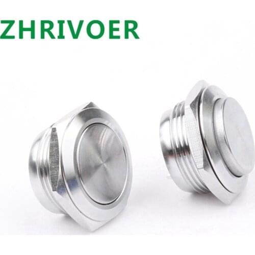 1pcs 19mm Momentary Metal Push Button Switch 2 Feet Micro-stroke Ultra-Short Self-Reset Waterproof Push Button Switch