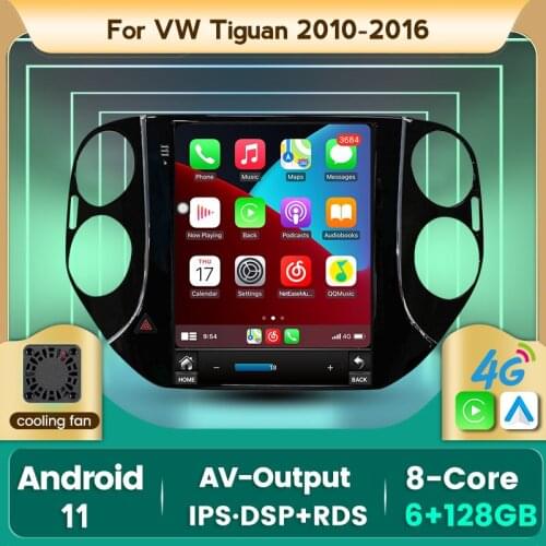 MEKEDE Tesla Vetical Screen 6+128G Car Radio Stereo for VW Volkswagen Tiguan 2010-2016 Multimedia Navigation GPS Carplay AUTO BT