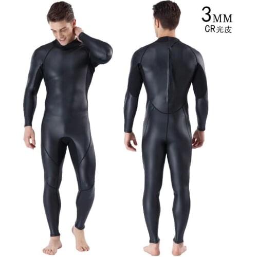 3MM Neoprene Men Triathlon Swim Suit Super elastic waterproof Snorkeling Smooth skin CR Wetsuit soft Light leather fabric