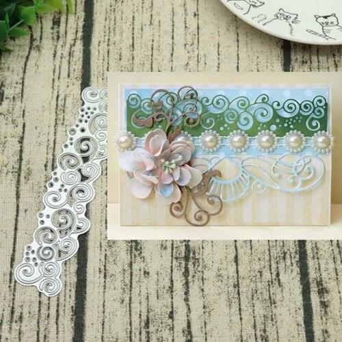 143*30mm Newest Wave Lace Metal Cutting Dies Stencil For DIY Scrapbooking Embossing Craft