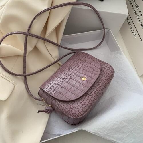 New Crocodile Pattern Crossbody Bags for Women 2020 Designer Luxury Female Shoulder Bag Solid Color Ladies Purses and Handbags