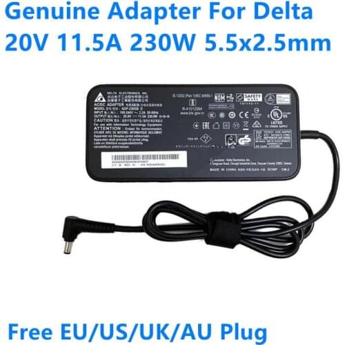 Genuine 20V 11.5A 230W 5.5x2.5mm Delta ADP-230GB D Power Supply AC Adapter For MSI GS66 GL75 Gaming Laptop Charger