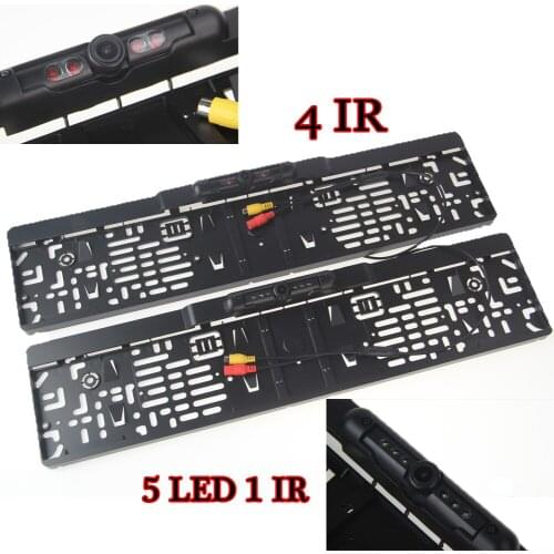 2020 New Arrival 170 European License Plate Frame Camera Rear View Camera with Night Vision Backup Reversing Camera LED IR