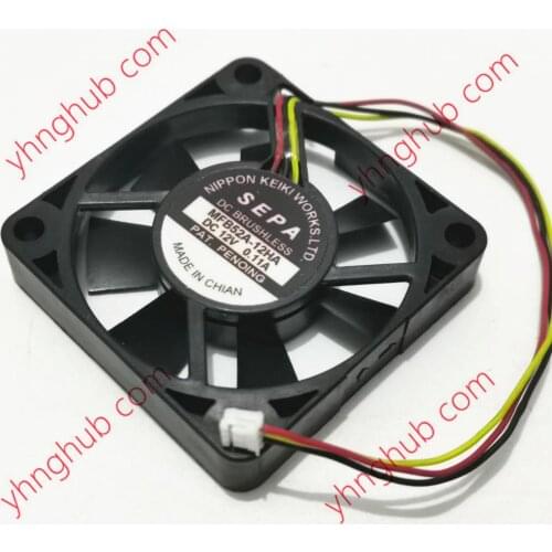 SEPA MFB52A-12HA DC 12V 0.11A 50x50x10mm 3-wire Server Cooling Fan